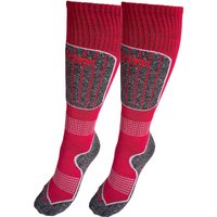 Accezzi Merino 20, ski socks, 2 pairs, junior, red