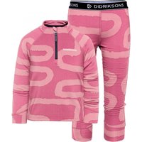 Didriksons Jadis 5, ski base layer set, kids, pink