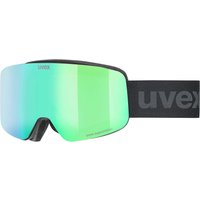 Uvex pwdr FM, maschera da sci, junior, nero/verde