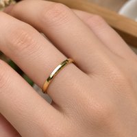 Aliança Moeda Antiga Italiana 2mm – Conforto e Estilo