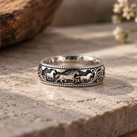 Aliança Personalizada de prata 6mm Mod. Corcel