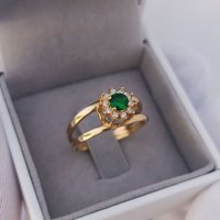 Anel de Formatura Feminino Premium Mod. F2 (Escolha a Cor da Pedra Maior)