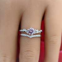Conjunto de Anéis em Prata Mod. Laurel e Life com Zircônias