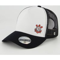 Boné Corinthians Trucker Branco e Preto