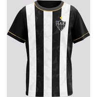 Camisa Atlético Mineiro Trevo Infantil Preta e Branca