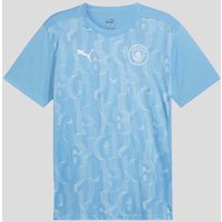Camisa Puma Manchester City Pré-Jogo 2025 Azul Celeste