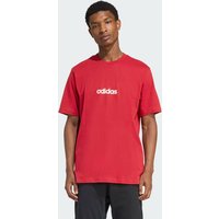Camiseta Adidas Logo Linear Vermelha e Branca