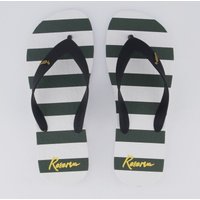 Chinelo Reserva Summer Stripes Verde e Branco