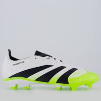 Chuteira Adidas Predator League FG/MG Campo Branco e Verde