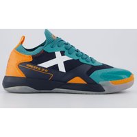Chuteira Munich New Gresca 2.0 Futsal Azul e Laran