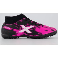 Chuteira Oxn Fusion Grip 3 Neo Society Preta e Ros