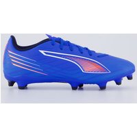 Chuteira Puma Ultra 6 Play FG/AG Campo Azul e Laranja