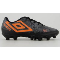 Chuteira Umbro Orbit Campo Juvenil Preta e Laranja