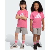 Conjunto Adidas Big Logo T Set 160 Infantil Pink