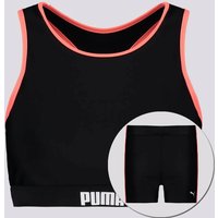 Conjunto Shorts Hotpants e Top Puma Gym Feminino Preto