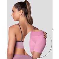 Conjuto Top e Shorts Selene Quadriculado com Bojo RemovÃvel Feminino Rosê