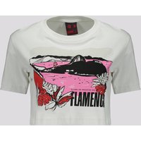 Cropped Flamengo Cenário Feminino Off-White