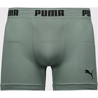 Cueca Boxer Puma Sem Costura Verde e Preta