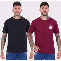 Kit 02 Camisetas Nicoboco Bordo e Preta