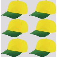 Kit 6 Bonés Dras Sports Amarelo e Verde