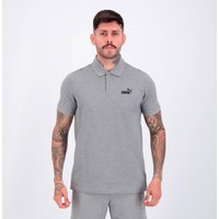 Polo Puma Essentials No. 1 Logo Pique Cinza