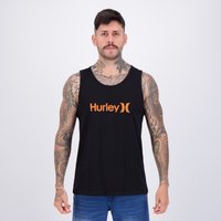 Regata Hurley Silk OO Solid Preta e Laranja