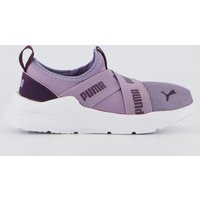 Tênis Puma Wired Run Slip On Infantil Lilás