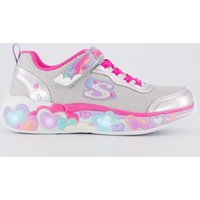 Tênis Skechers Lights Heart Infantil Prata