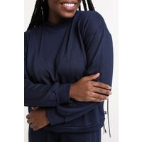Blusa Moletom Feminino Básico Azul Marinho