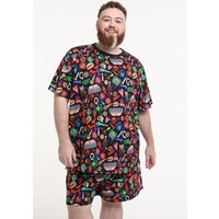 Camiseta Pijama Gola Careca Estampa Festa 90