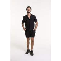 Short Masculino Malha Texturizada Preto