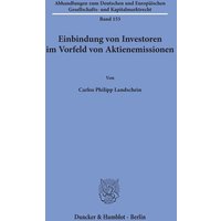 Einbindung von Investoren im Vorfeld von Aktienemissionen.