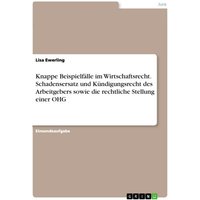 Knappe Beispielfälle im Wirtschaftsrecht. Schadensersatz und Kündigungsrecht des Arbeitgebers sowie die rechtliche Stellung einer OHG