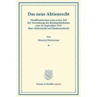 Das neue Aktienrecht.