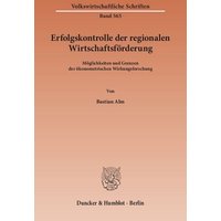 Erfolgskontrolle der regionalen Wirtschaftsförderung.