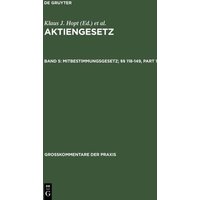 Aktiengesetz / Mitbestimmungsgesetz; §§ 118-149