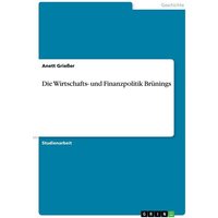 Grießer, A: Wirtschafts- und Finanzpolitik Brünings