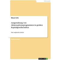 Ausgestaltung von Aktienoptionsprogrammen in großen Kapitalgesellschaften