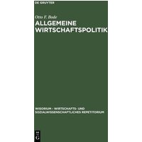 Allgemeine Wirtschaftspolitik
