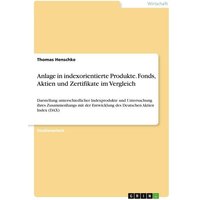 Anlage in indexorientierte Produkte. Fonds, Aktien und Zertifikate im Vergleich