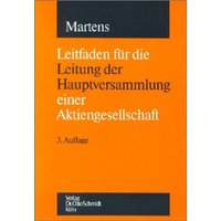 Leitfaden für die Leitung der Hauptversammlung einer Aktiengesllschaft