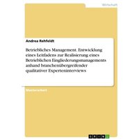 Betriebliches Management. Entwicklung eines Leitfadens zur Realisierung eines Betrieblichen Eingliederungsmanagements anhand branchenübergreifender qu