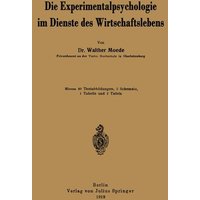Die Experimentalpsychologie im Dienste des Wirtschaftslebens