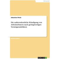 Die außerordentliche Kündigung von Arbeitnehmern nach geringwertigen Vermögensdelikten