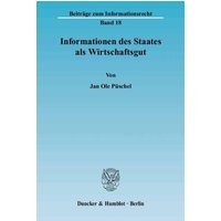 Informationen des Staates als Wirtschaftsgut.