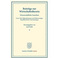 Beiträge zur Wirtschaftstheorie.