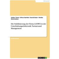 Die Stabilisierung der Firma LOEWE in der Unterhaltungselektronik. Turnaround Management