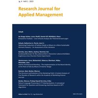 Research Journal for Applied Management - Jg. 4, Heft 1