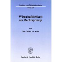 Wirtschaftlichkeit als Rechtsprinzip.