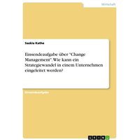 Einsendeaufgabe über 'Change Management'. Wie kann ein Strategiewandel in einem Unternehmen eingeleitet werden?